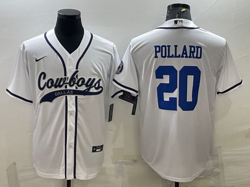 Men Dallas Cowboys #20 Pollard White 2022 Nike Co branded NFL Jersey->women nfl jersey->Women Jersey